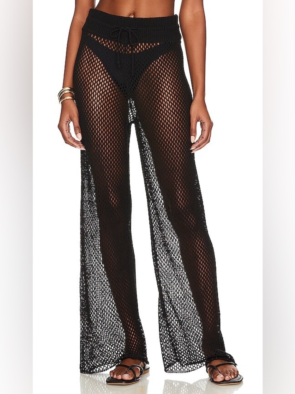 Revolve We Wore What Black Crochet Beach Pants